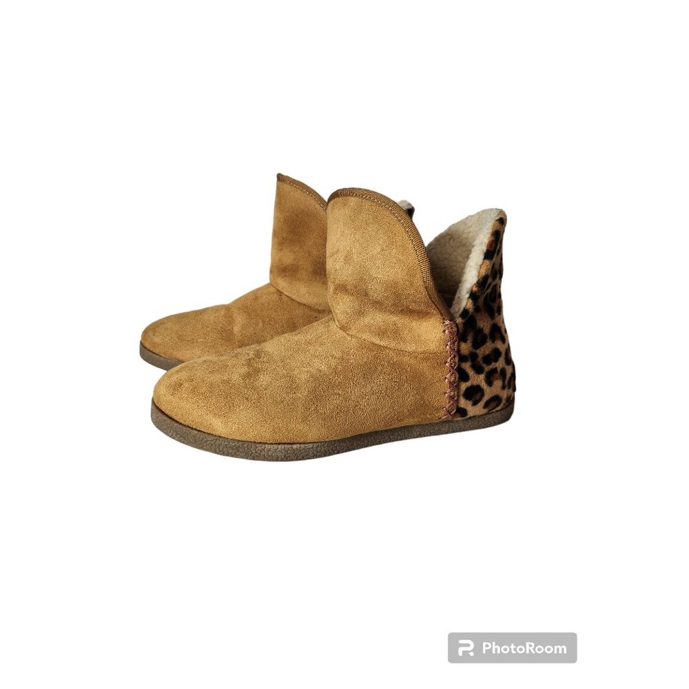 Rockport Veda Slipper Boot Leopard Print size 7